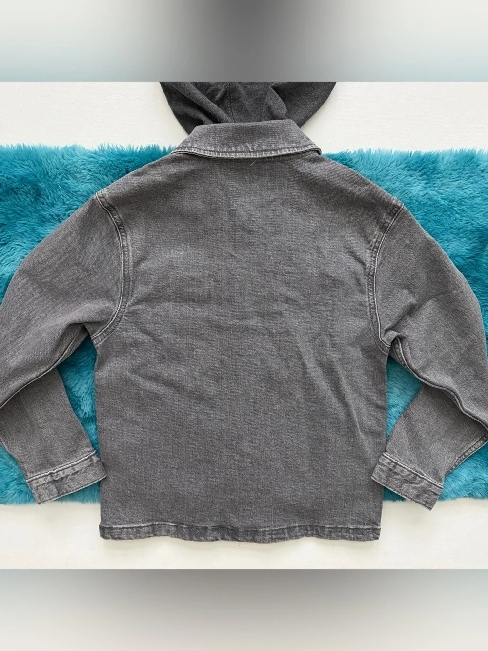 art class Gray Hooded Denim Jacket Size M (8)